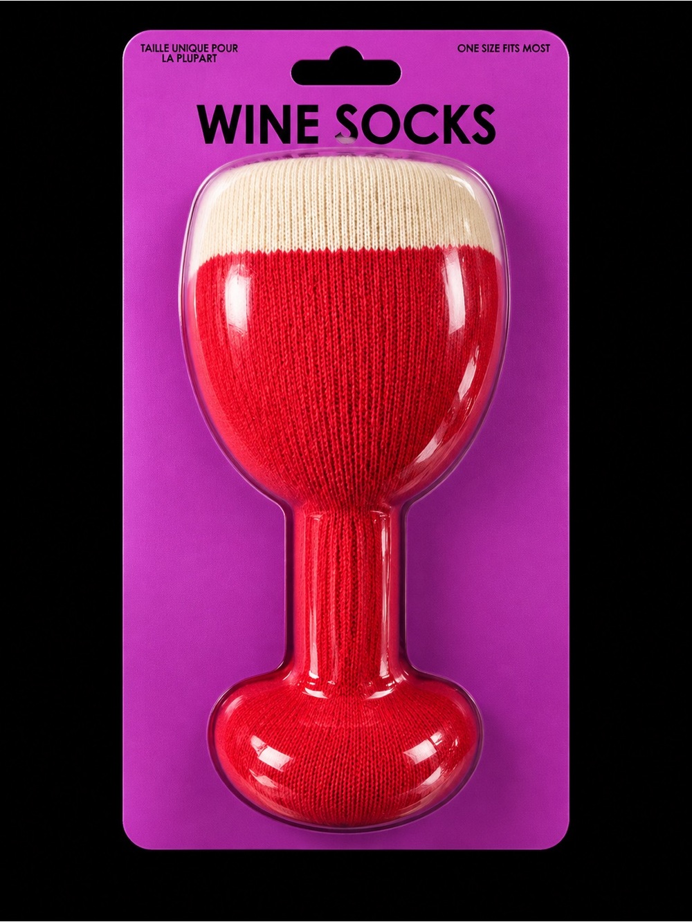 Wine Socks in Red and Cream